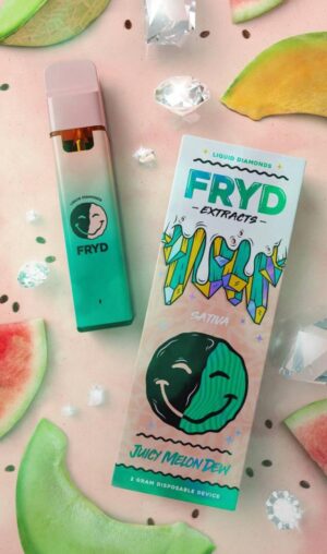 Juicy Melon Dew Fryd Cart with juicy fruit visuals and premium vape oil