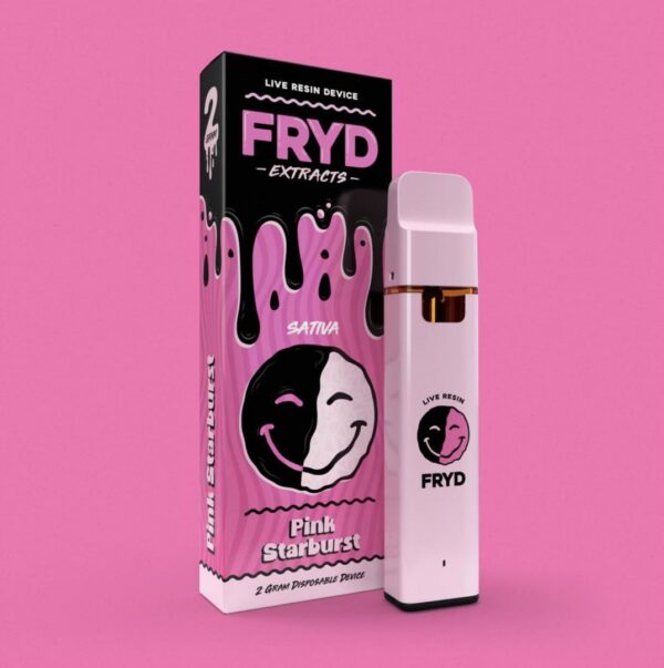 Pink Starburst Fryd Cart featuring candy-pink visuals and flavorful live resin
